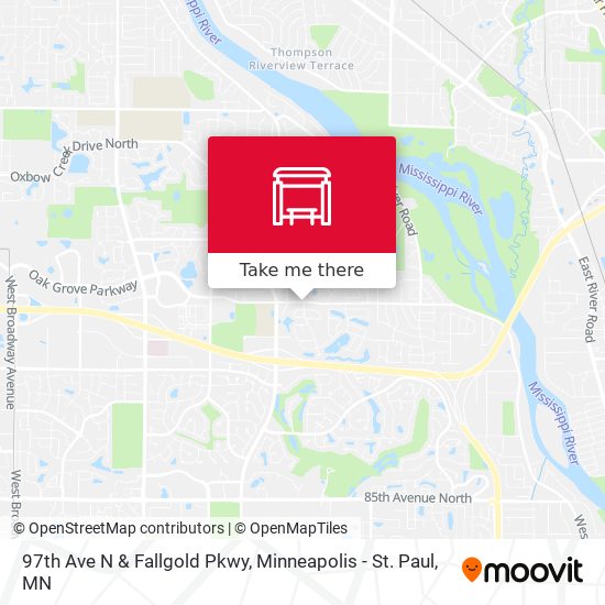 97th Ave N & Fallgold Pkwy map
