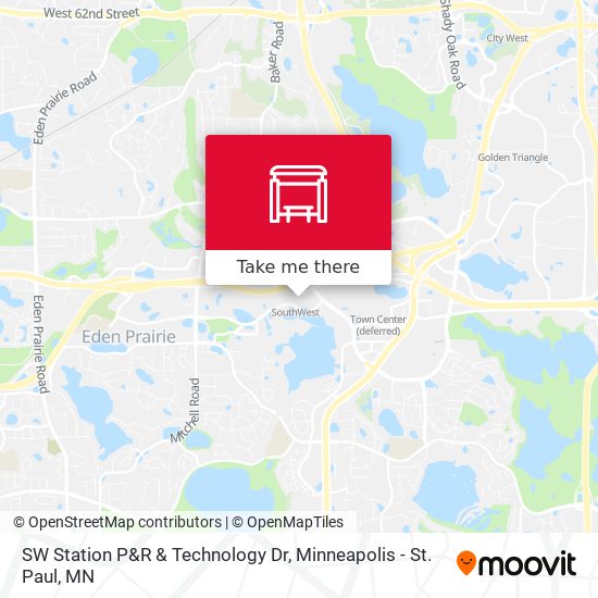 SW Station P&R & Technology Dr map