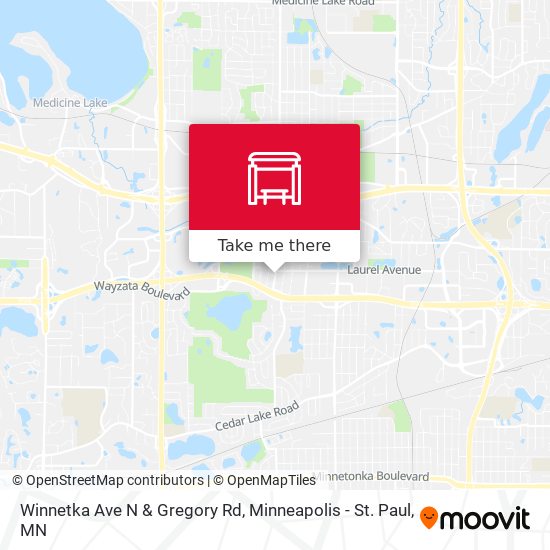 Winnetka Ave N & Gregory Rd map
