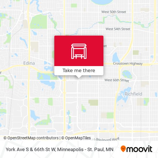 Mapa de York Ave S & 66th St W