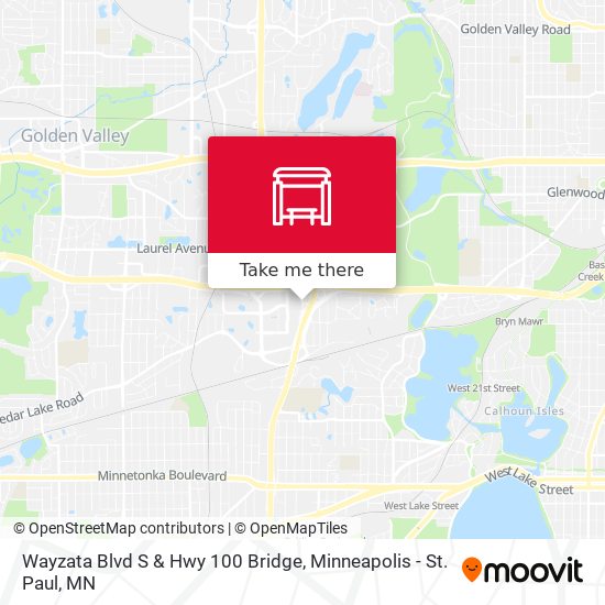 Wayzata Blvd S & Hwy 100 Bridge map