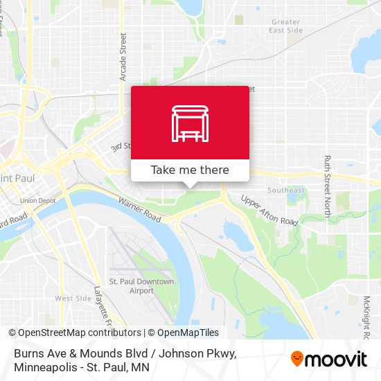 Burns Ave & Mounds Blvd / Johnson Pkwy map