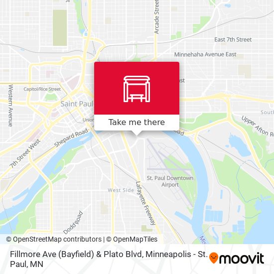 Mapa de Fillmore Ave (Bayfield) & Plato Blvd