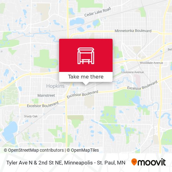 Mapa de Tyler Ave N & 2nd St NE
