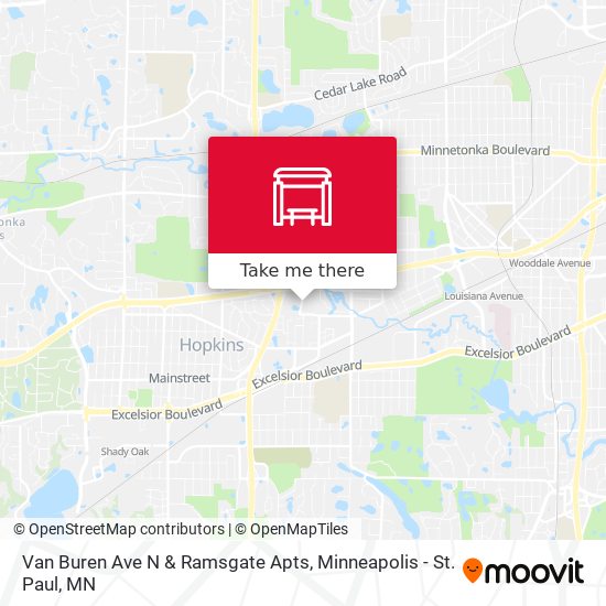 Van Buren Ave N & Ramsgate Apts map