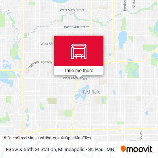 I-35w & 66th Street Station map