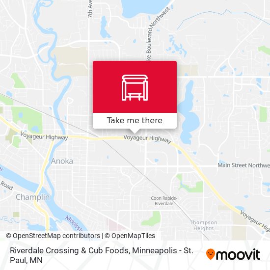 Riverdale Crossing & Cub Foods map