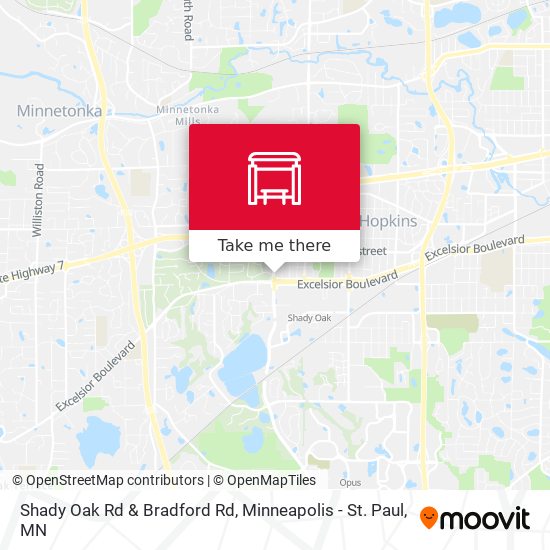 Shady Oak Rd & Bradford Rd map