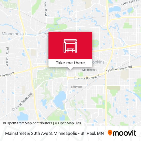 Mainstreet & 20th Ave S map