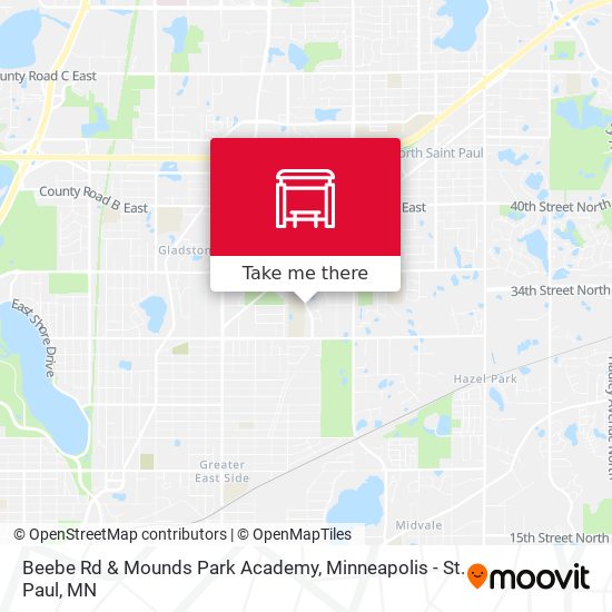 Beebe Rd & Mounds Park Academy map