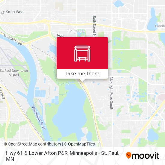 Hwy 61 & Lower Afton P&R map