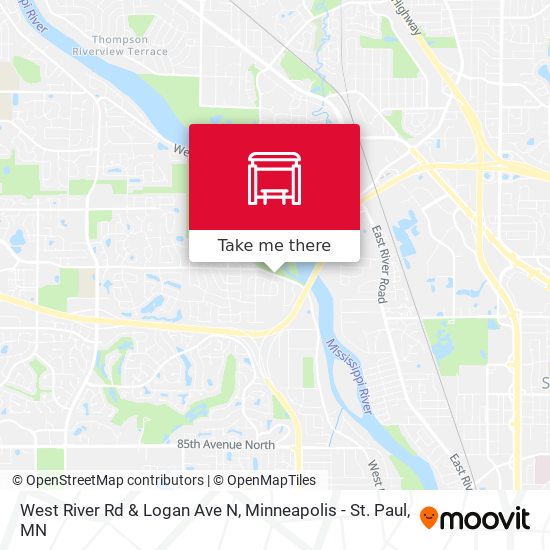 West River Rd & Logan Ave N map