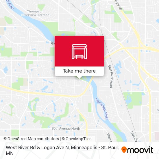 Mapa de West River Rd & Logan Ave N