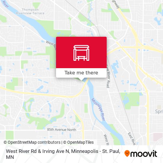 Mapa de West River Rd & Irving Ave N