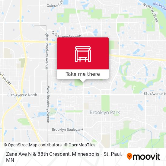 Mapa de Zane Ave N & 88th Crescent