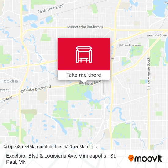 Excelsior Blvd & Louisiana Ave map
