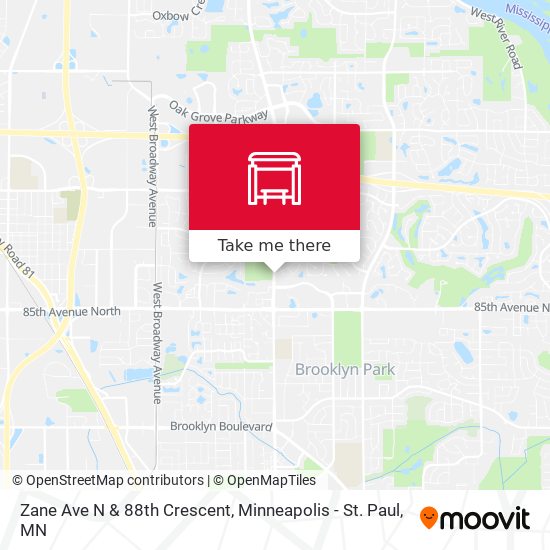 Zane Ave N & 88th Crescent map