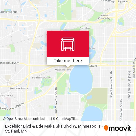 Excelsior Blvd & Bde Maka Ska Blvd W map