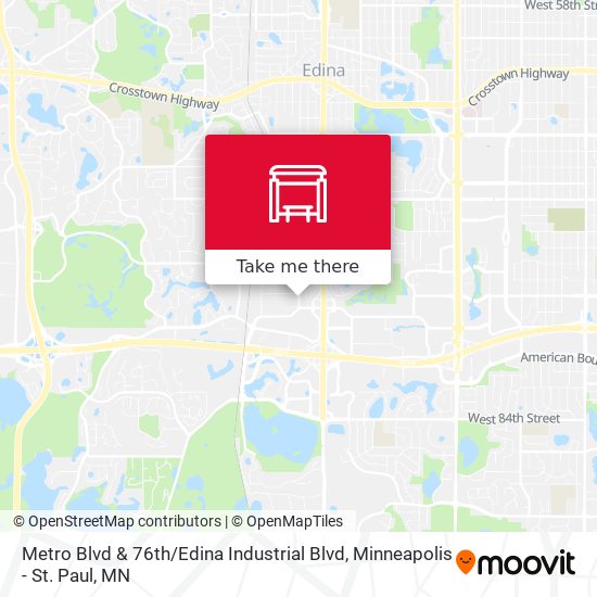 Metro Blvd & 76th / Edina Industrial Blvd map