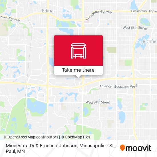 Mapa de Minnesota Dr & France / Johnson