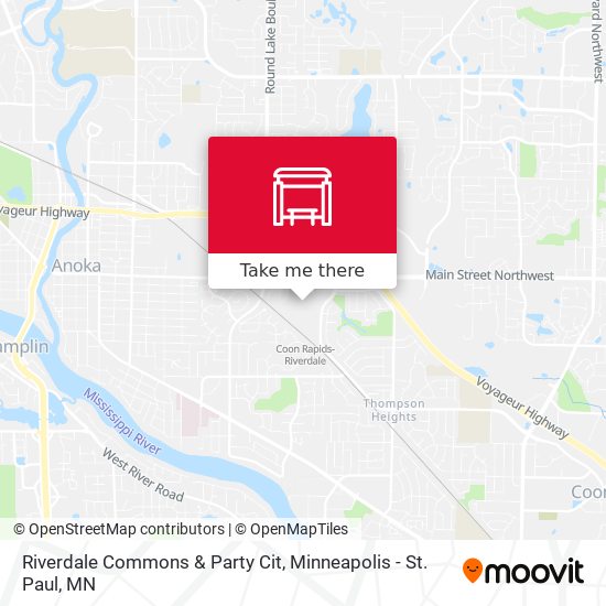 Riverdale Commons & Party Cit map