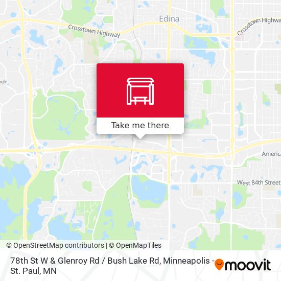 78th St W & Glenroy Rd / Bush Lake Rd map