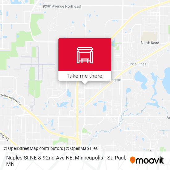 Naples St NE & 92nd Ave NE map