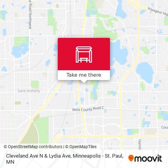 Cleveland Ave N & Lydia Ave map