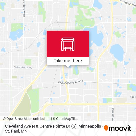 Cleveland Ave N & Centre Pointe Dr (S) map