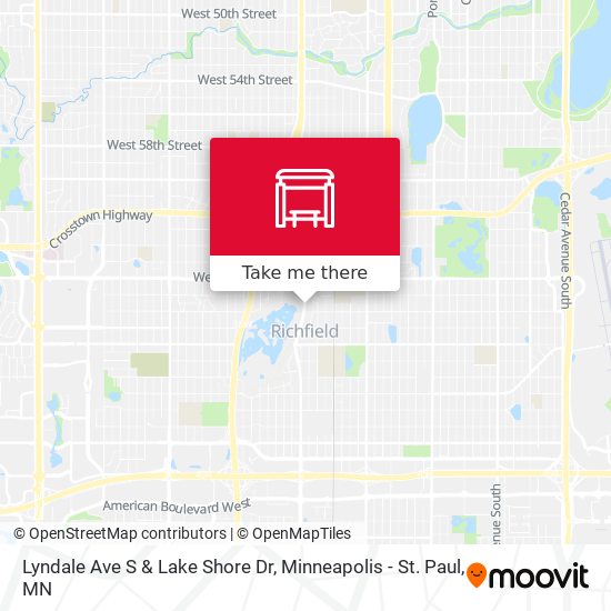 Lyndale Ave S & Lake Shore Dr map