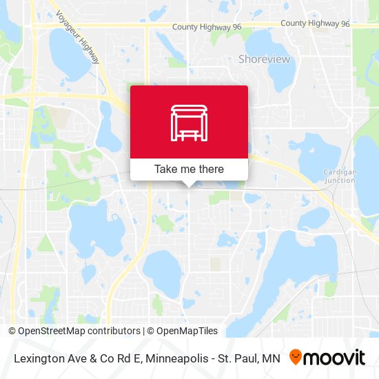 Lexington Ave & Co Rd E map