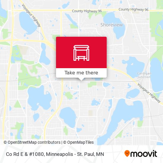 Co Rd E & #1080 map