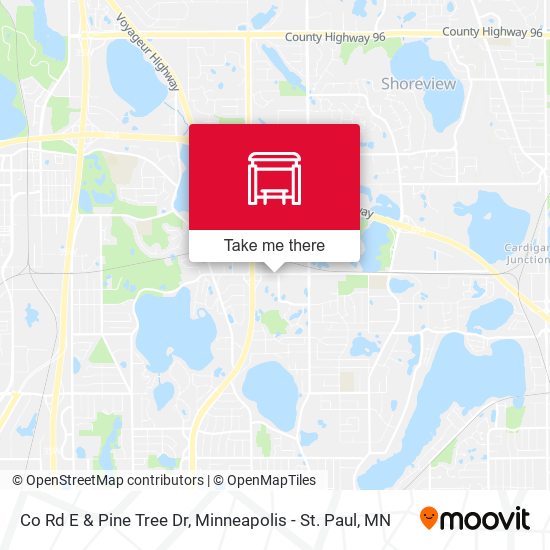 Co Rd E & Pine Tree Dr map