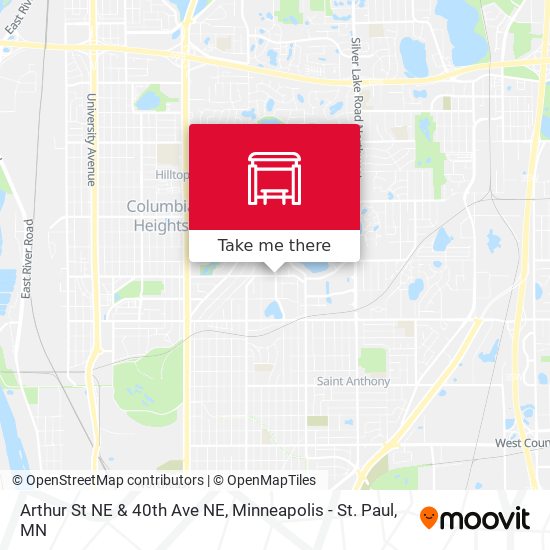 Arthur St NE & 40th Ave NE map
