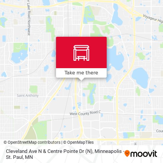 Mapa de Cleveland Ave N & Centre Pointe Dr