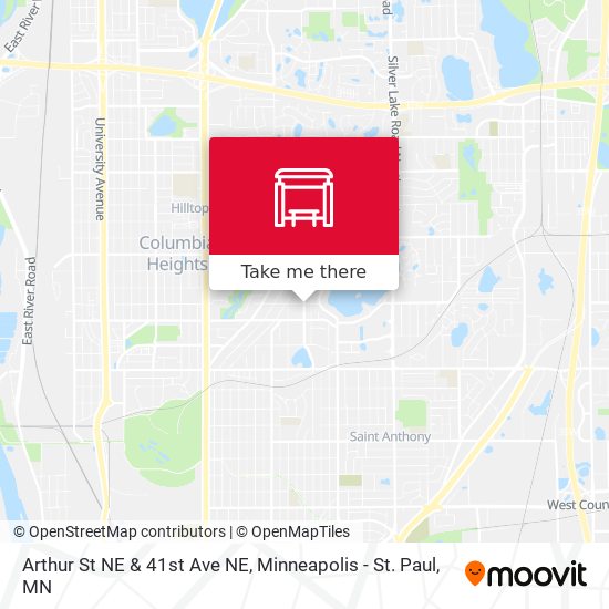 Arthur St NE & 41st Ave NE map