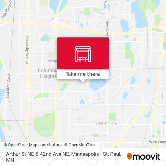 Arthur St NE & 42nd Ave NE map