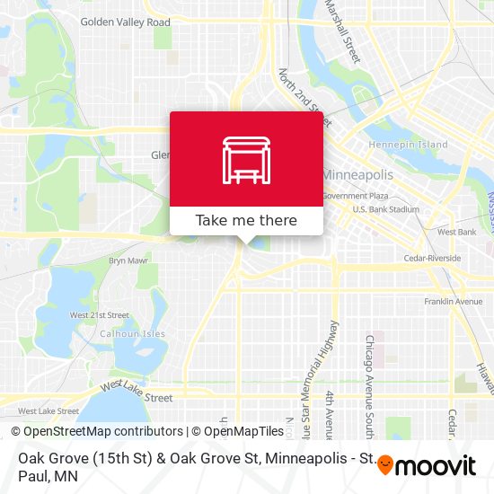 Oak Grove (15th St) & Oak Grove St map