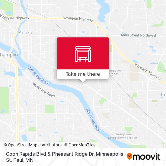 Mapa de Coon Rapids Blvd & Pheasant Ridge Dr