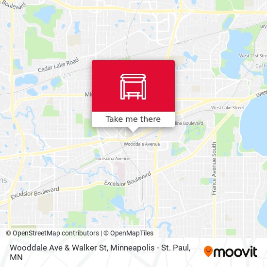 Wooddale Ave & Walker St map