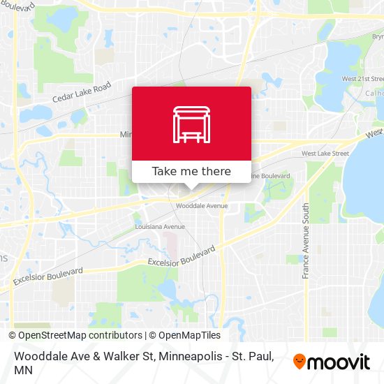 Mapa de Wooddale Ave & Walker St