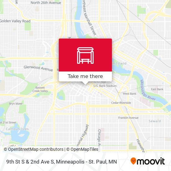 9th St S & 2nd Ave S map