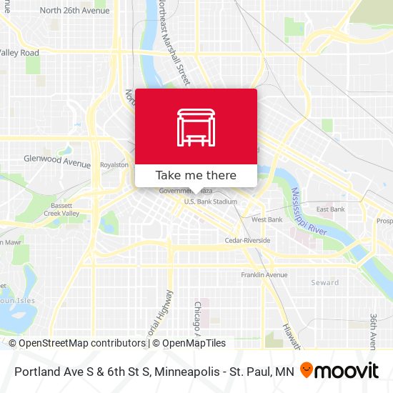 Portland Ave S & 6th St S map