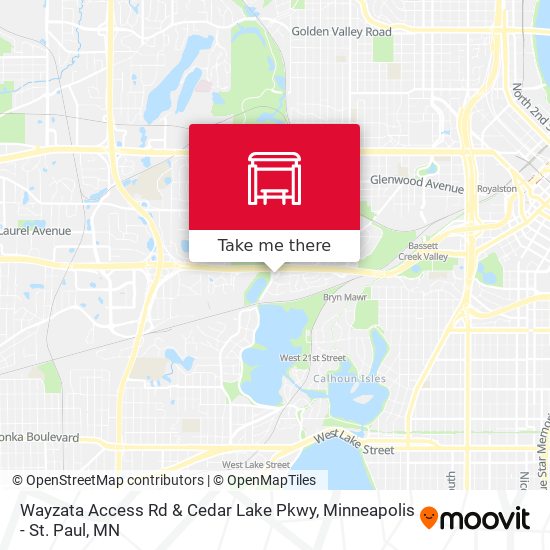 Wayzata Access Rd & Cedar Lake Pkwy map