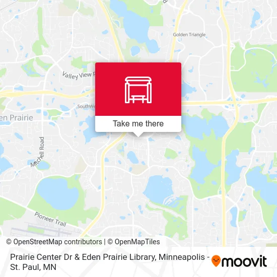 Prairie Center Dr & Eden Prairie Library map