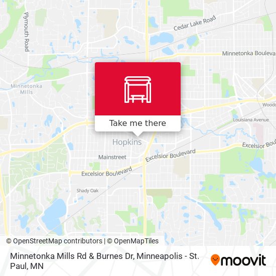 Minnetonka Mills Rd & Burnes Dr map