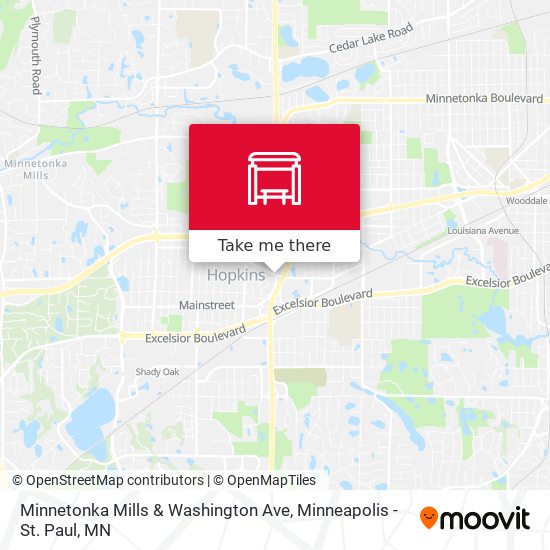 Minnetonka Mills & Washington Ave map