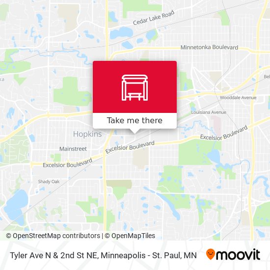 Mapa de Tyler Ave N & 2nd St NE