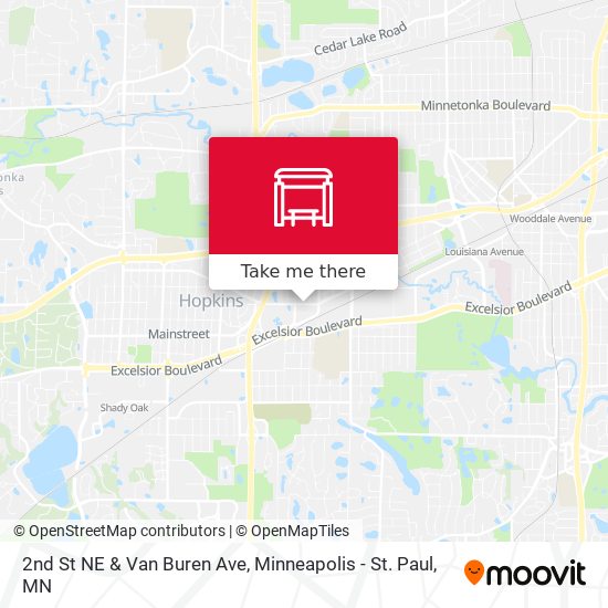 Mapa de 2nd St NE & Van Buren Ave