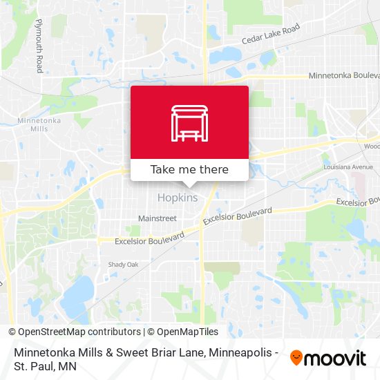 Minnetonka Mills & Sweet Briar Lane map